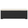 vidaXL Ottoman Bench with Cushion Black 43.3 in.x11.8 in.x15.7 in. Poly Rattan - 4 of 4