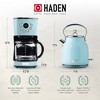 Haden Coffee Machine, 12 Cup Drip Coffee Maker Bundled with Heritage 1.7 Liter Stainless Steel Electric Kettle, Turquoise & Chrome - 4 of 4