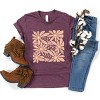 The Juniper Shop Sunny Days Ahead Daisies Youth Short Sleeve Tee - M - Plum - 4 of 4