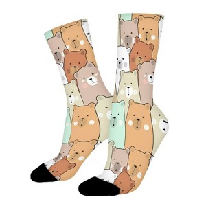 Baby Bear Women Printed Crew Socks Funny Funky Socks Soft Polyester Novelty Gifts for Artists Men - 1 of 1