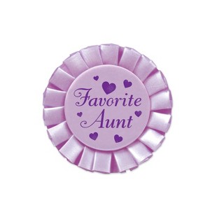 Beistle Favorite Aunt Satin Button, 3.5", (4/Pkg) Multicolored - 1 of 1