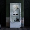 White Display Cabinet with Tempered Glass & Top Spotlight,Minimalist Bookcase,Collectibles Display & Storage,for Home Office/Study/Living Room - 3 of 4