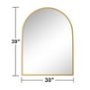 Wooakway 2-Piece Arch Top Metal Frame Bathroom Mirror Decorative Wall Mirror Modern Vanity Mirror for Bedroom Living Room - 4 of 4