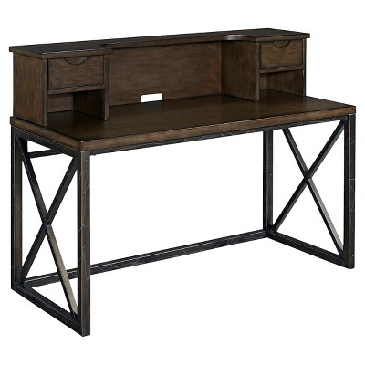 Xcel Office Desk with Hutch Brown - Home Styles