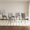 SEVOBAL Dining Chairs Set of 2 Luxury Velvet Chairs with High Rebound Cushion and Stable Metal Frame for Home, Gray, 22.47"*20.47"*32.6" - 4 of 4