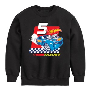Boys' - Hot Wheels - Race Crew 5 Yrs Graphic Long Sleeve Fleece Sweatshirt - 1 of 3
