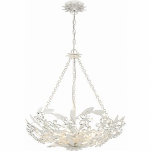 Crystorama Lighting Marselle 6 - Light Chandelier in  Matte White - 1 of 4