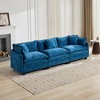 Modern Sectional Sofa Upholstered Cloud Sofa with Comfy Double Layer Upholstered Seat Cushion, Green/Black/Blue/Beige - ModernLuxe - 2 of 4