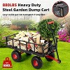 Steel Dump Utility Garden Cart, Metal Garden Cart with 180° Swivel Handle Cart and Removable Sides, for Outdoors, Gardening, Farms - 3 of 4