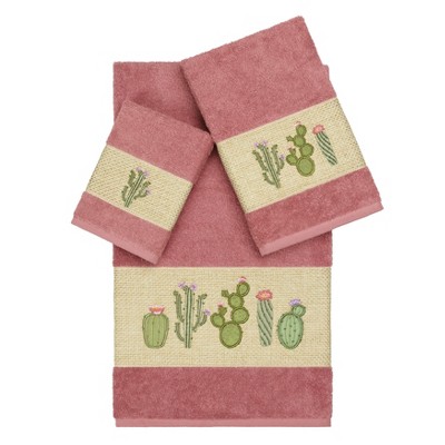 Linum Home Textiles 100% Turkish Cotton MILA Embellished Towel Set