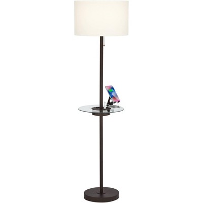 Bronze 23" Modern Floor Lamps with Tray Table Set