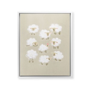 Showmemars Herd of Sheep 8" x 10" White Framed Canvas - Society6 - 1 of 4