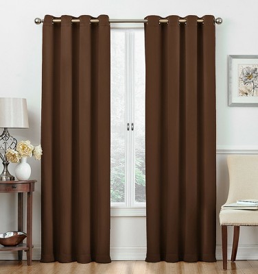 GoodGram 2 Pack Hotel Thermal Grommet 100% Blackout Window Curtain Panels