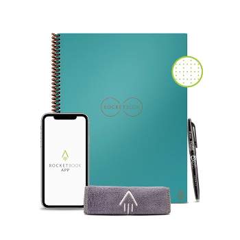 Core Smart Spiral Reusable Notebook Dot-Grid 32 pages 8.5"x11" Letter Size Eco-friendly - Rocketbook