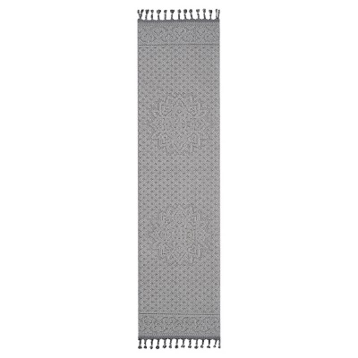 Grungis Washable Runner Rug,Low-Pile Guros Medallion Carpet with Stain Resistant Design,Kid&Pet Friendly Rugs for Living Room