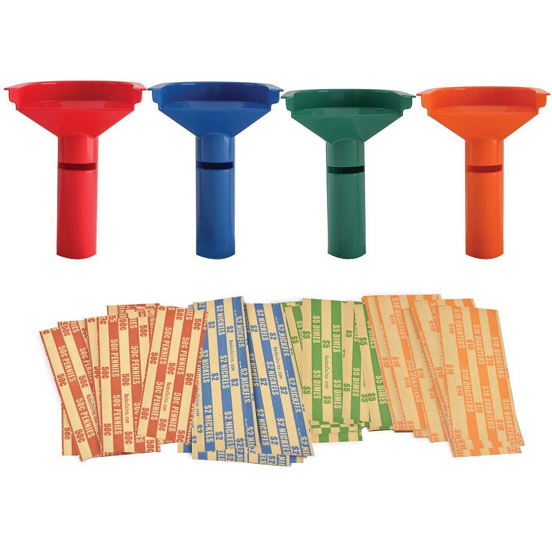 Nadex Coins™ 252 Coin Wrappers with Coin-Sorter Tubes, 1 of 6