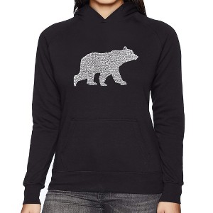 LA Pop Art Women's Word Art Hooded Sweatshirt - Mama Bear - 1 of 4