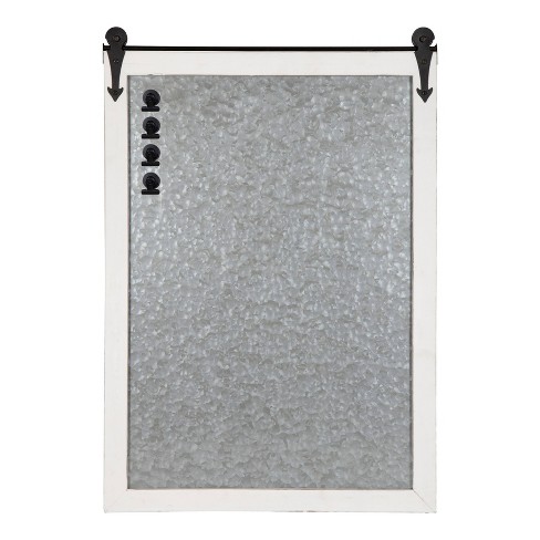 Cates Galvanized Magnetic Board Coastal White Kate And Laurel
