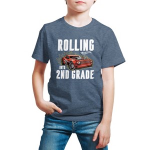 Boys' - Hot Wheels - Rolling Into 2nd Grade Short Sleeve Graphic T-Shirt - 1 of 4