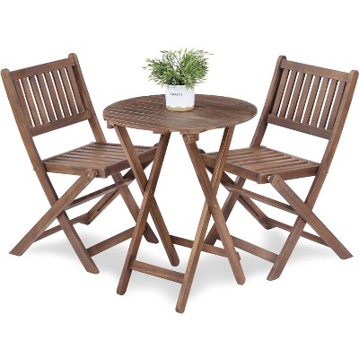 TiramisuBest Dining Table Set, Barstool Dining Table with Rustic Brown for Dining and Kitchen