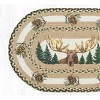 Earth Rugs Bull Moose Oval Stair Tread – 20"x30" Hand-Stenciled Rustic Jute Accent for Cabin and Lodge Decor - 3 of 3