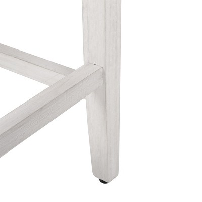 Gray 24" Wood Saddle Style Backless Counter Stool