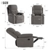 Infurnic Accent Chairs, Recliner Accent Chairs with Adjustable Back for Living Room Chair for Living Room Bedroom, Gray, 34.2"*32.2"*39.3" - 4 of 4