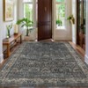 Washable Antique Distressed Area Rugs, Vintage Print Accent Non Slip Large Carpet for Living Room Bedroom Nursery Office Farmhouse Hallway - 4 of 4