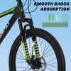 NAYSAYE 26 Inch Mountain Bike 21 Speed Disc Brakes High Carbon Steel Frame Bikes for Adults for Trail Riding, Black and Green, 71"*25"*39.3" - 3 of 4