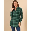 Allegra K Women's Plaid Asymmetric Open Front Cardigan - 3 of 4