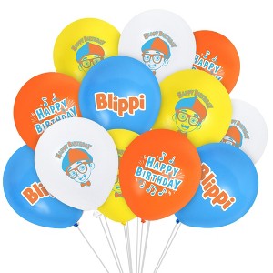 Treasures Gifted Blippi Balloon Party Bouquet - Blippi Party Supplies - 12 Pack - 1 of 1