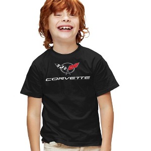 Boys' Short Sleeve Chevrolet Corvette Modern Emblem T-Shirt - 1 of 4