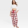 Women's Flannel Pajama Pants - Stars Above™ Cream Tartan Lurex XXL