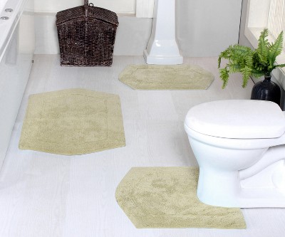 Waterford Collection Cotton Tufted Set of 3 Bath Rug Set - Home Weavers