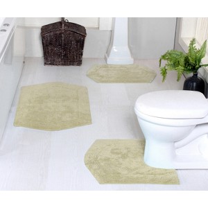 Waterford Collection Cotton Tufted Set of 3 Bath Rug Set - Home Weavers - 1 of 4