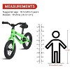 12" Toddler Balance Bike for 2-5 Years - Lightweight No-Pedal Bike w/ Adj. Seat & Handlebar | Kids Birthday Gift Toy - 3 of 4