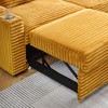 Racxily 80-inch 2 in 1 Folding Sofa, Foldable and Hidden Lying Function, Corduroy, with Cup Holder and Pillow - 2 of 4