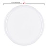 Smarty Had A Party 10" White Flat Round Plastic Dinner Plates - 120 pcs - 3 of 4