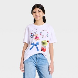 Girls' Scavenger Hunt Charms and Matcha Short Sleeve Oversized