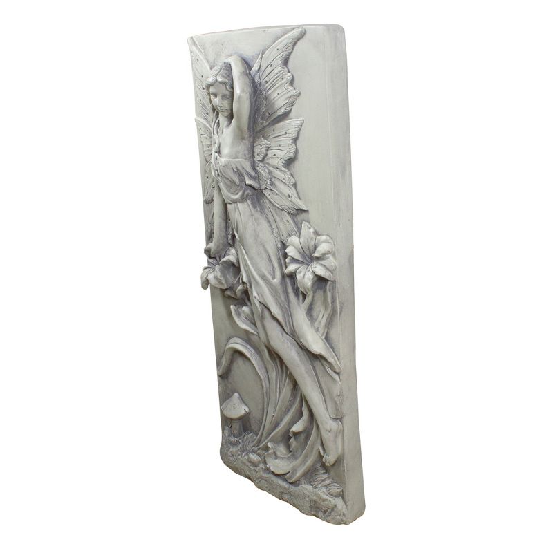 Northlight 31" Ivory Fairy and Lily Flower Wall Plaque, 3 of 5