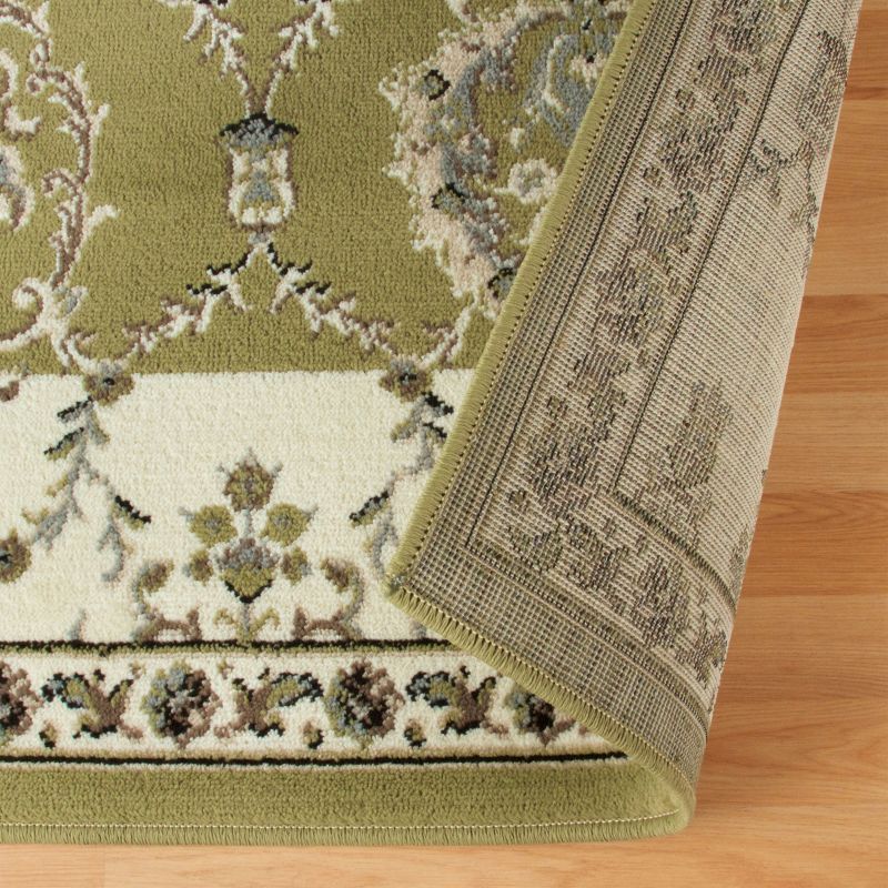 Elegant and Timeless Damask Traditional Formal Classic Floral and Vines with Border Indoor Old-World Unique Area or Runner Rug by Blue Nile Mills, 3 of 8