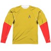 Men's Star Trek Tos Command Uniform Front Back Print Long Sleeve Costume T-Shirt - 2 of 4