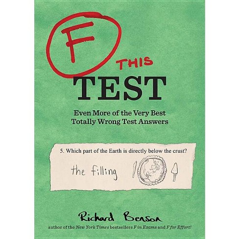 F This Test - by  Richard Benson (Paperback) - image 1 of 1