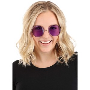 HalloweenCostumes.com    Janis 1960s Rockstar Glasses, Purple - 1 of 2