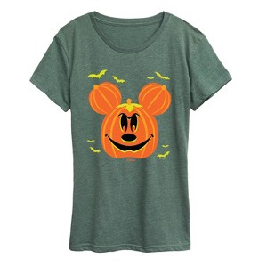 Women's - Disney - Pumpkin Mouse Short Sleeve Graphic T-Shirt - 1 of 4