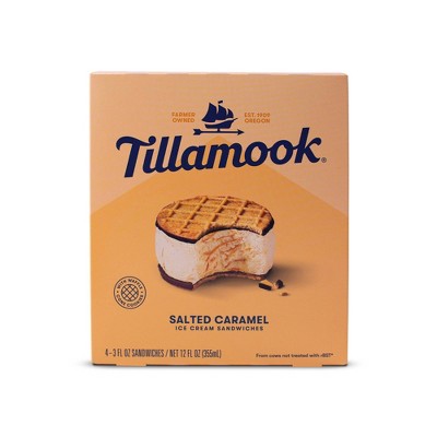 Tillamook Salted Caramel Ice Cream Sandwich - 12oz/4ct
