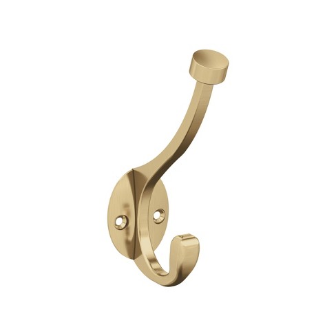 Amerock Adare Traditional Double Prong Champagne Bronze Wall Hook : Target