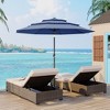 Outdoor 3 Tier Vented Large Market Table Umbrella, 9FT Patio 3 Tier Umbrella Canopy, Heavy Duty Patio Umbrellas 3 Tiers, 8 Ribs, Hand Crank - 2 of 4