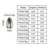 Unique Bargains Tungsten Splash Less Quick Sinking Insert Fishing Weights 5 Pcs - 2 of 4