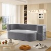 VASIP 78" 2-in-1 Corduroy Sleeper Sofa - Foldable Sofa with Functional Blanket and 2 Pillows, Deep Seat Couch for Living Room,Bedroom,Apartment. - 3 of 4